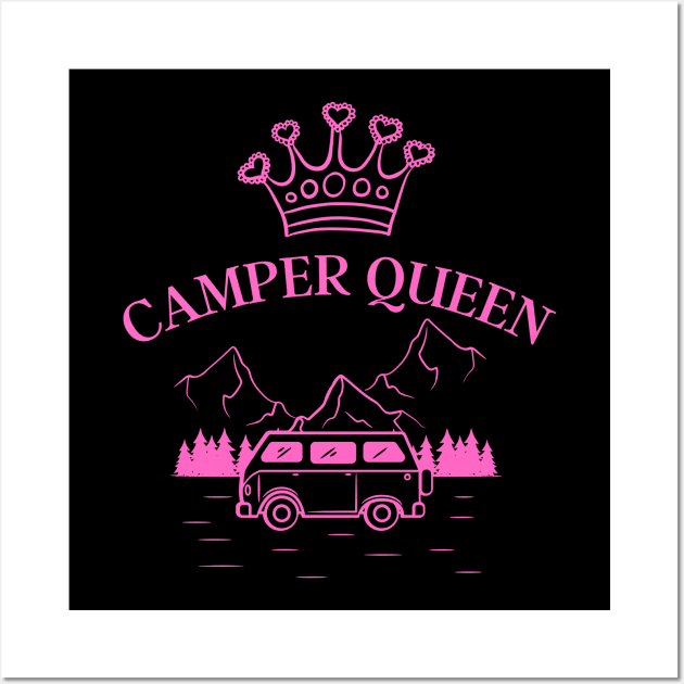 Camper Queen Funny Design Wall Art by Eduard Litvinov